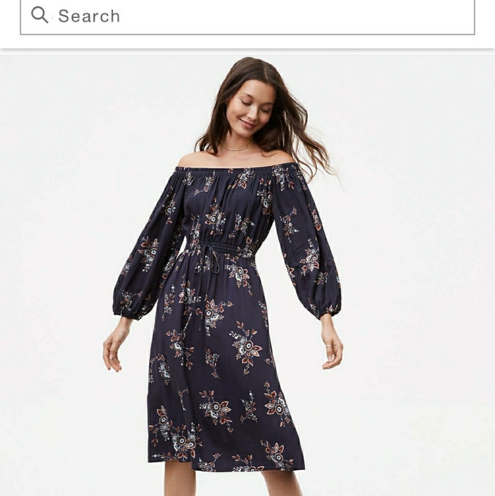 Loft Marigold Off The Shoulder Dress Medium